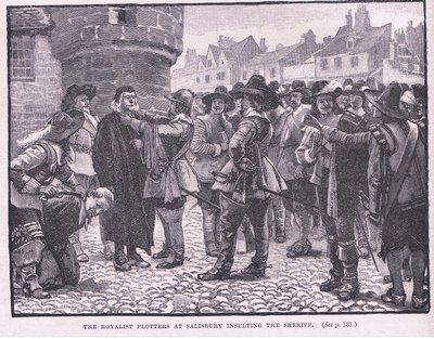 I sostenitori realisti a Salisbury insultano lo sceriffo AD 1655 da Walter Stanley Paget